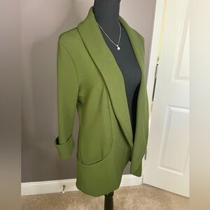 French Mauve- Melanie 3/4 sleeve shawl blazer